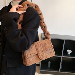 bag-woman-new-senior-texture-plush-one-shoulder-small-square-bag